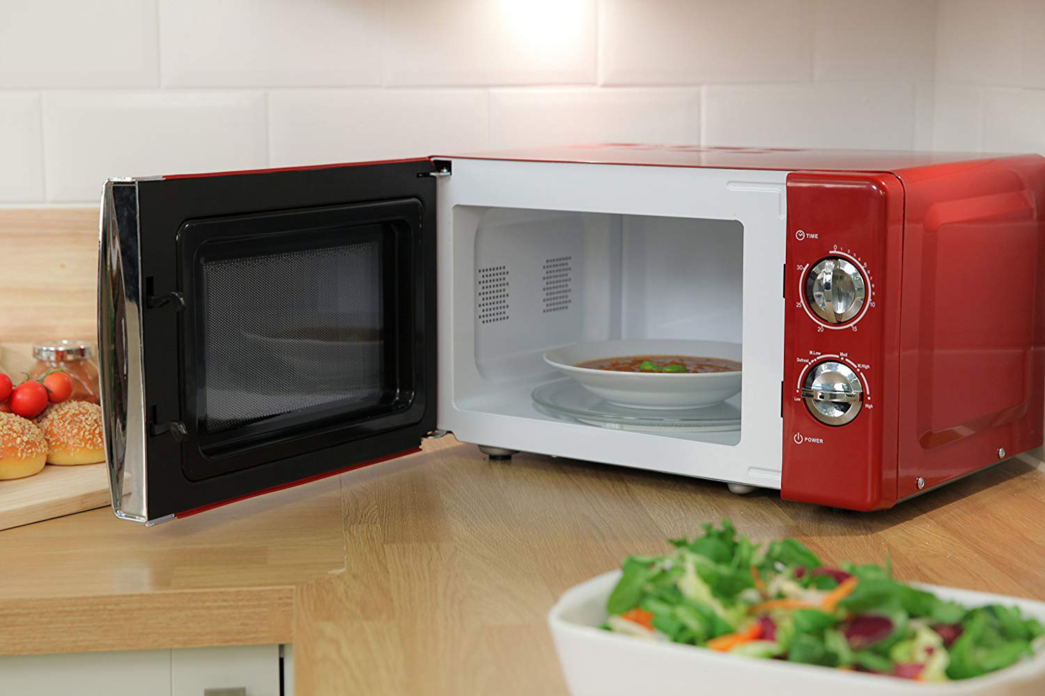 Russell Hobbs 17L 700W Freestanding Solo Microwave RHMM701R Red