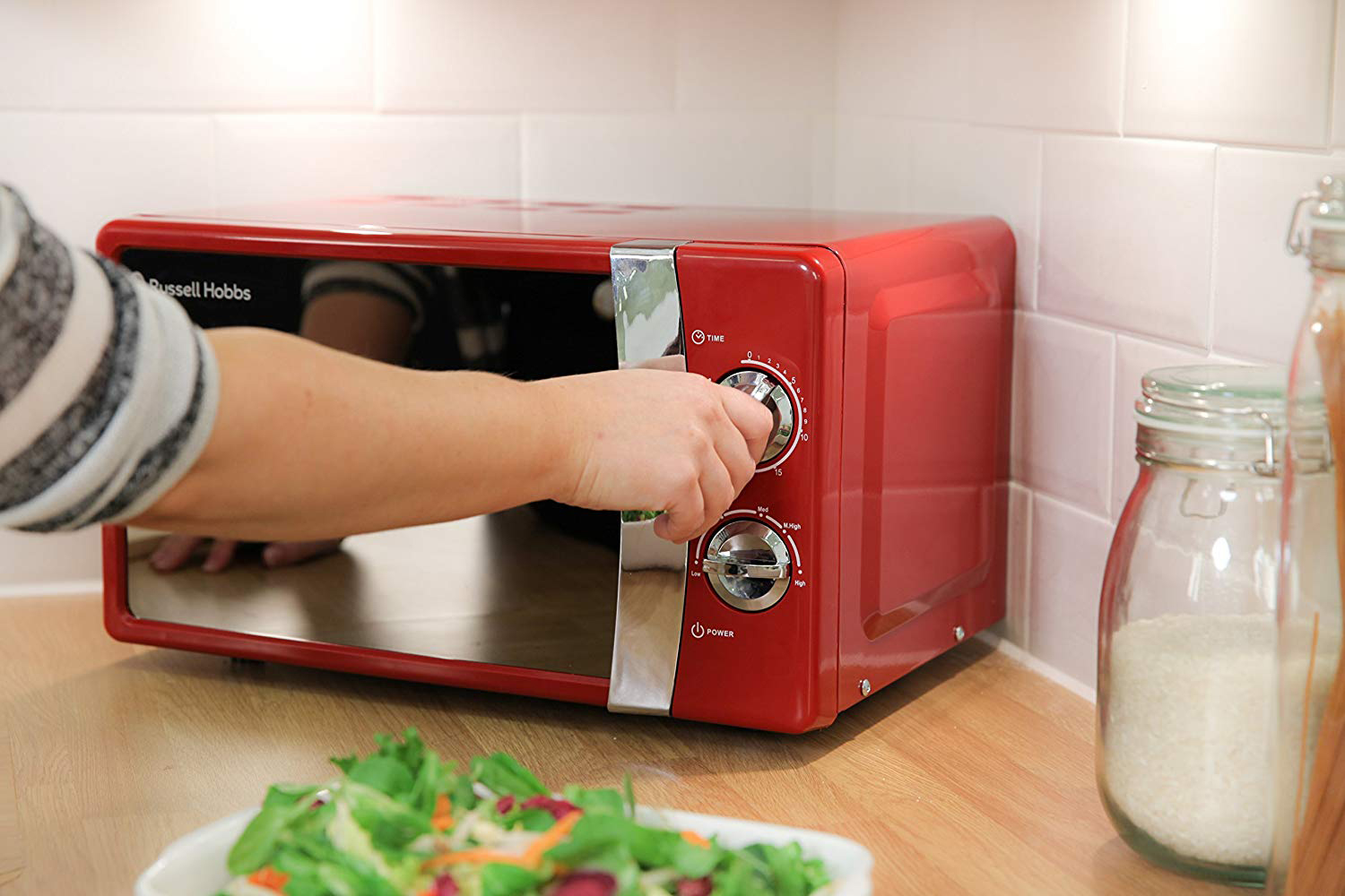 Russell Hobbs 17L 700W Freestanding Solo Microwave | RHMM701R | Red