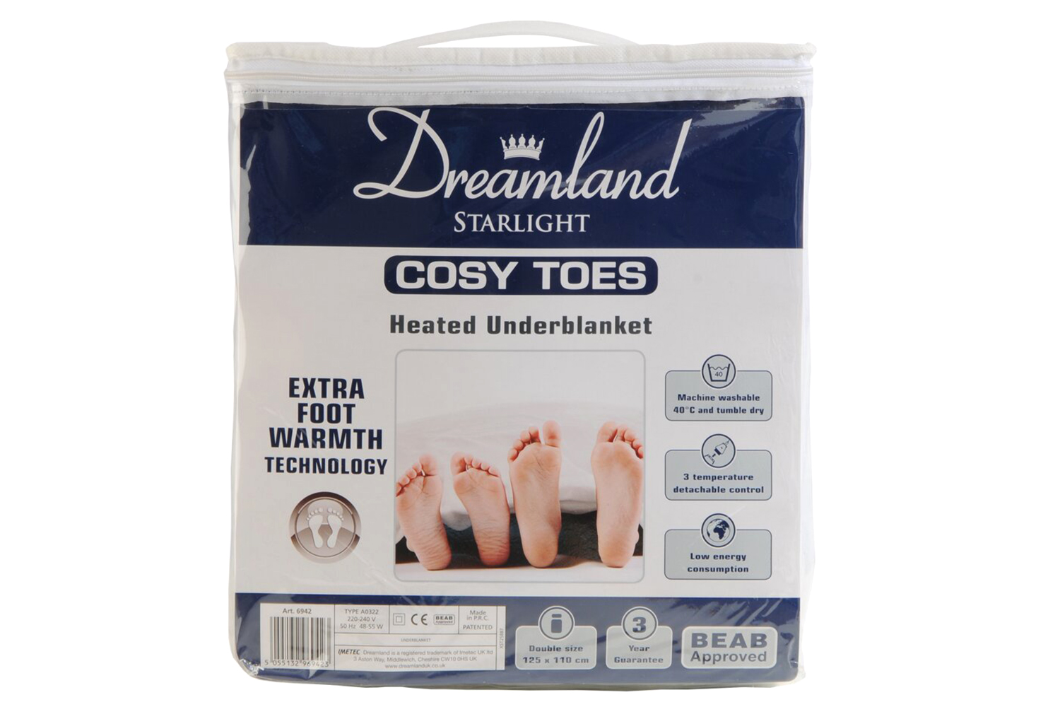Dreamland Cosy Toes Double Electric Underblanket 6942 Ireland