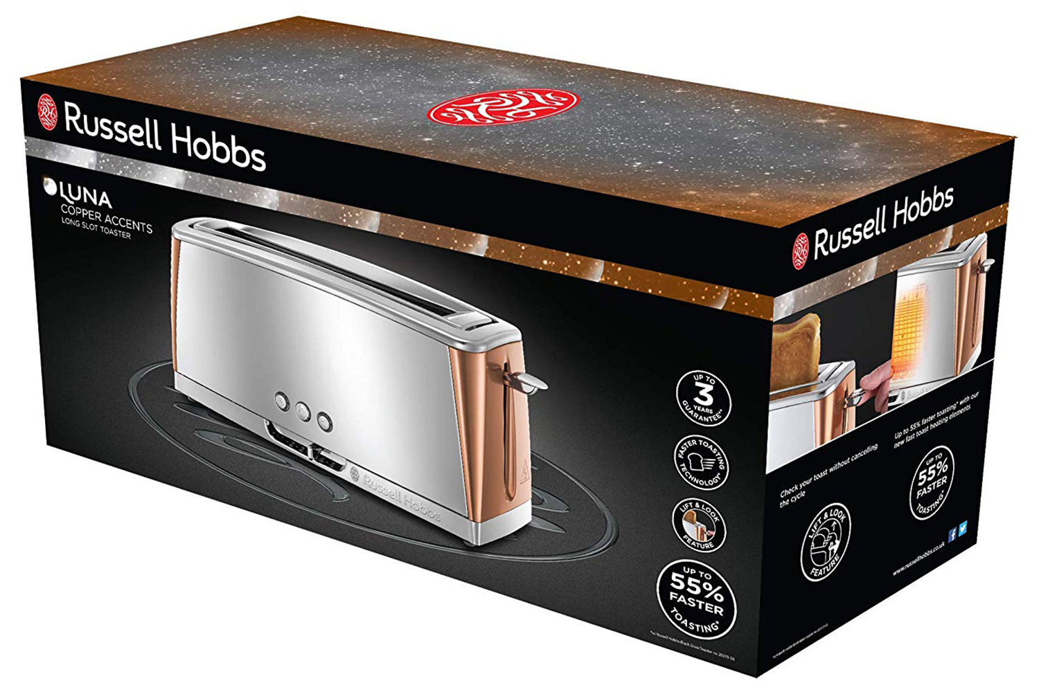 russell hobbs luna long slot toaster