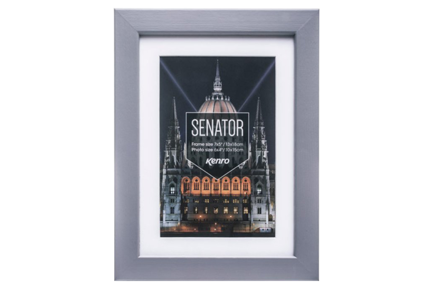 Kenro Senator 8X8"/6X6" Photo Frame | Grey