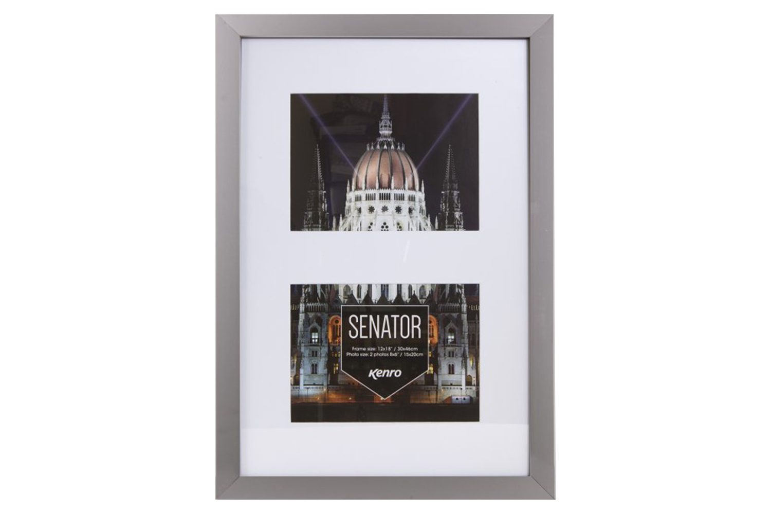 Kenro Senator 8X6" Double Frame | Grey