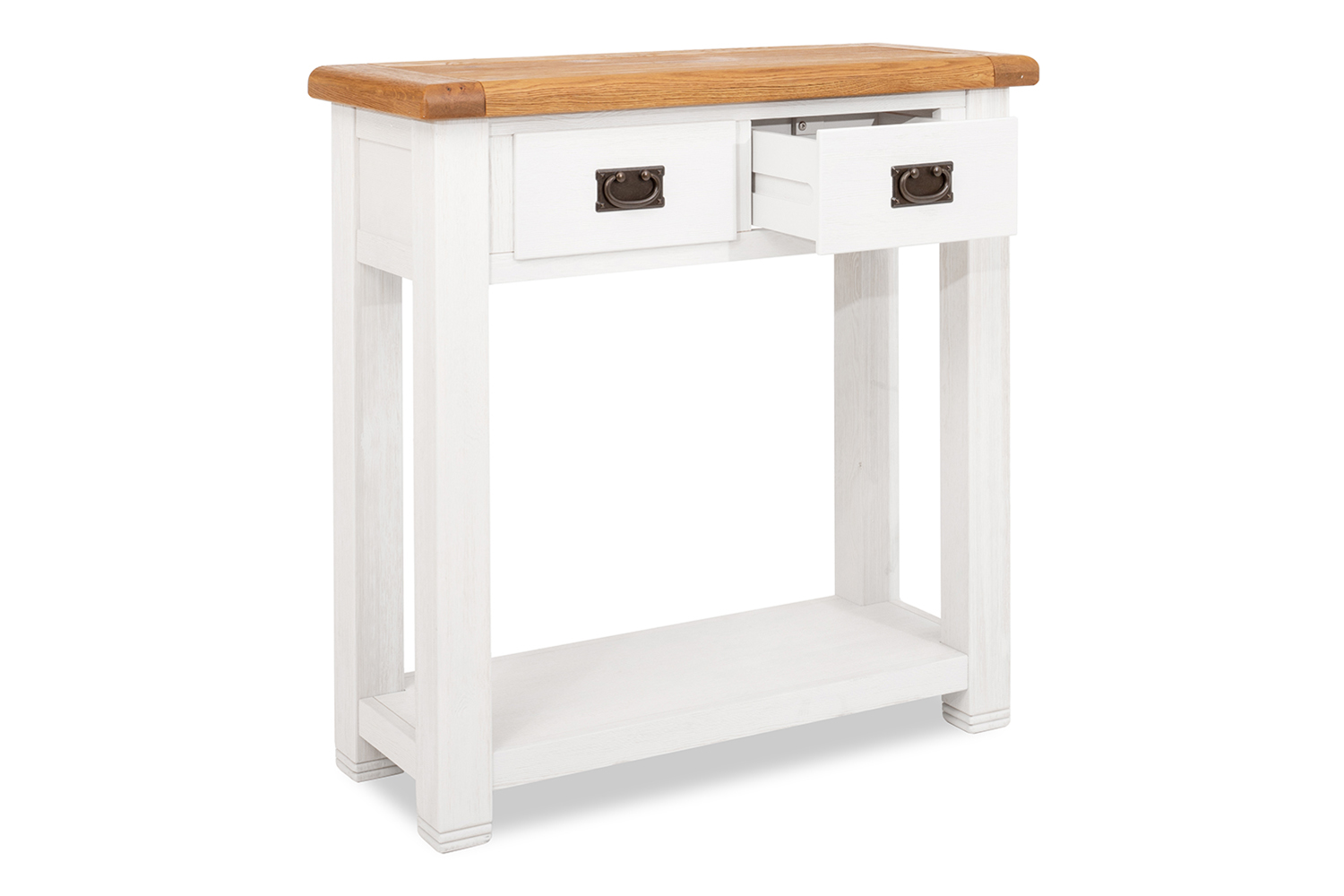 White and store wood console