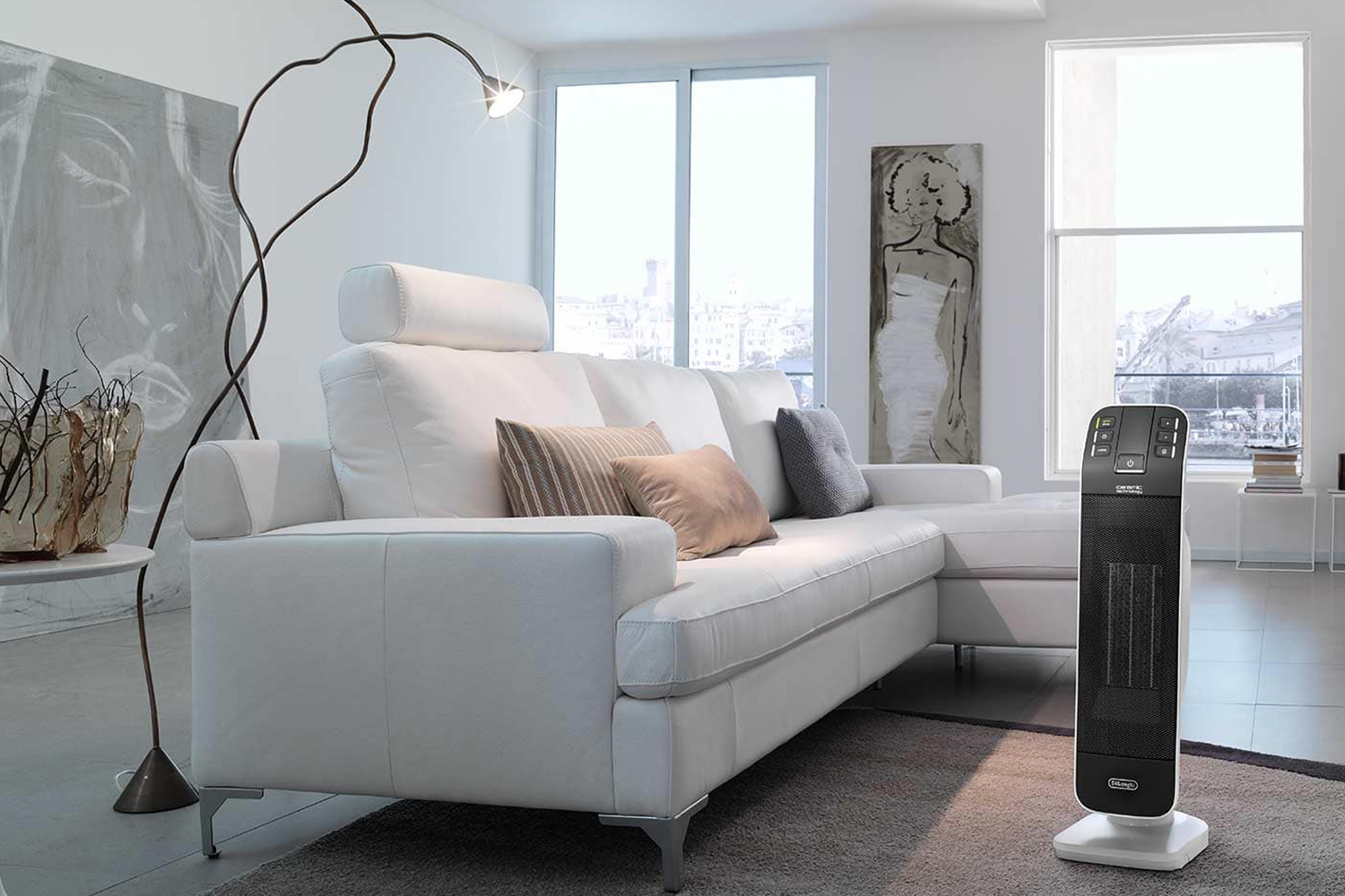 DeLonghi 2KW Bend Line Ceramic Fan Heater | HFX65V20