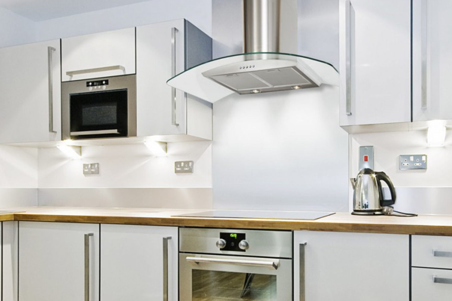 Luxair 100cm Curved Glass Cooker Hood | LA100CVDSS