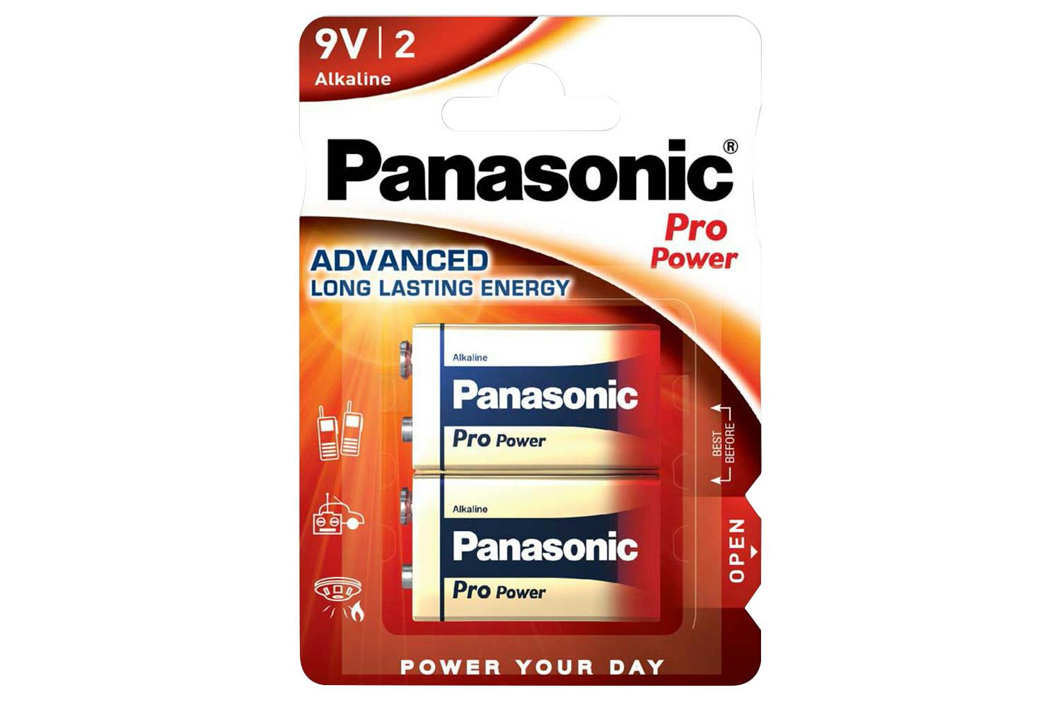 Panasonic Pro Power 9V Alkaline Battery | 2 Pack