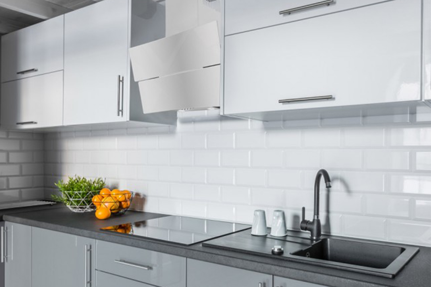 Luxair 60cm Hubble Curved Glass Hood | LA60HUBBLEWHT