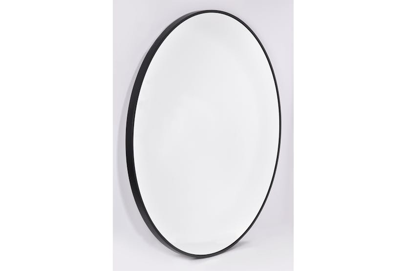 Slim Round Mirror | Black | 100 x 100 cm