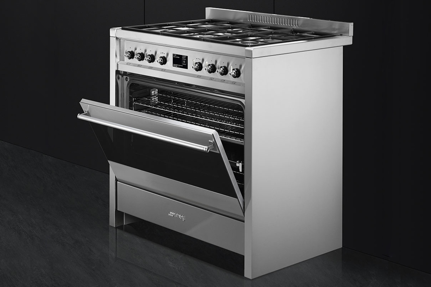 Smeg 90cm Dual Fuel Range Cooker A19 Stainless Steel Ireland
