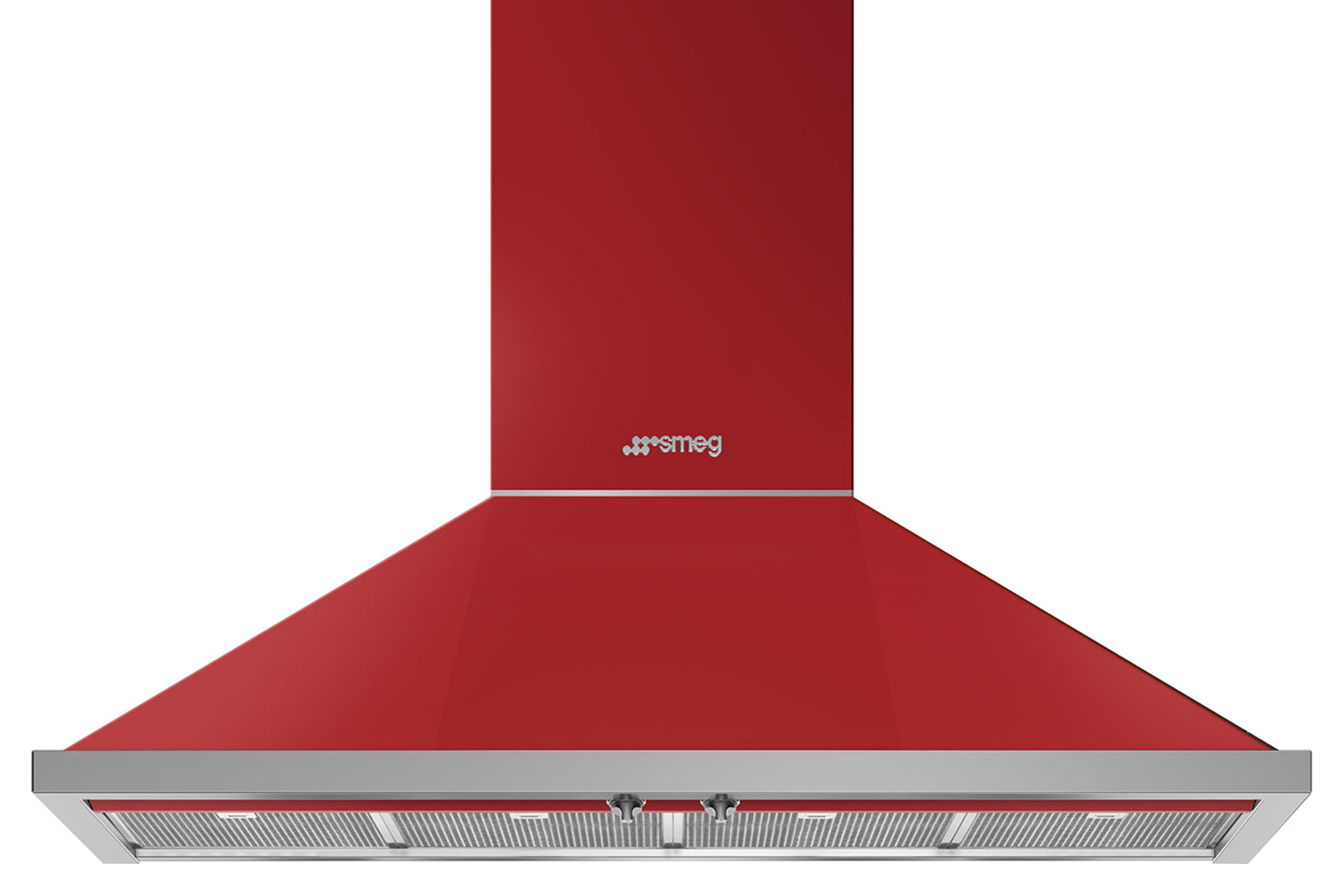 Smeg 120cm Portofino Chimney Cooker Hood | KPF12RD | Red