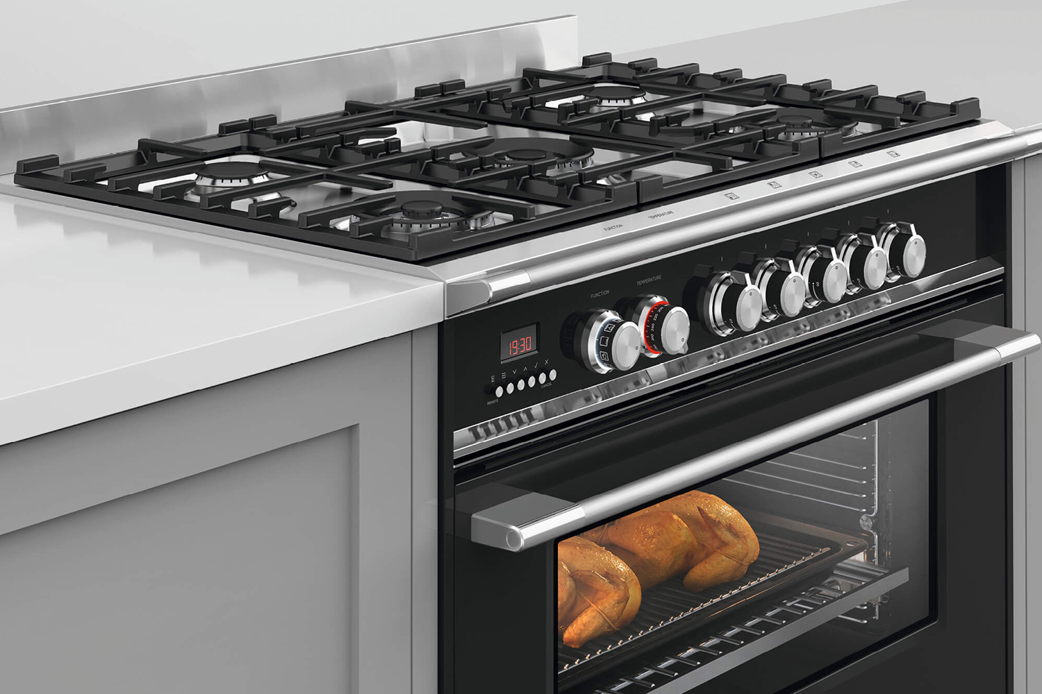 Fisher & Paykel 90cm Dual Fuel Range Cooker OR90SCG4B1 Black Ireland