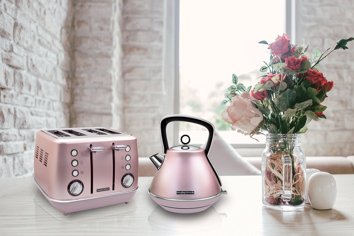 morphy richards rose quartz toaster