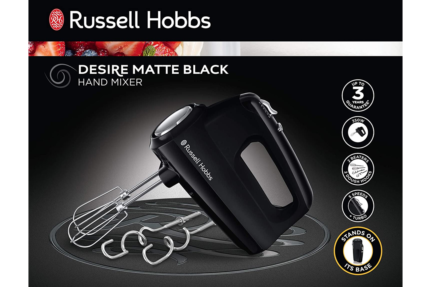 Russell Hobbs Desire Hand Mixer 24672 Matte Black Ireland