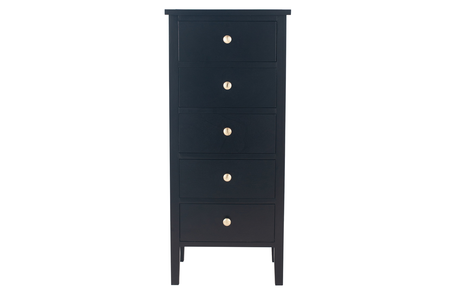 Tall black 5 store drawer dresser