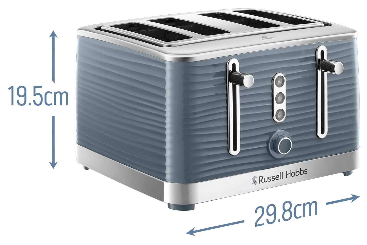 russell hobbs inspire 4 slice toaster grey