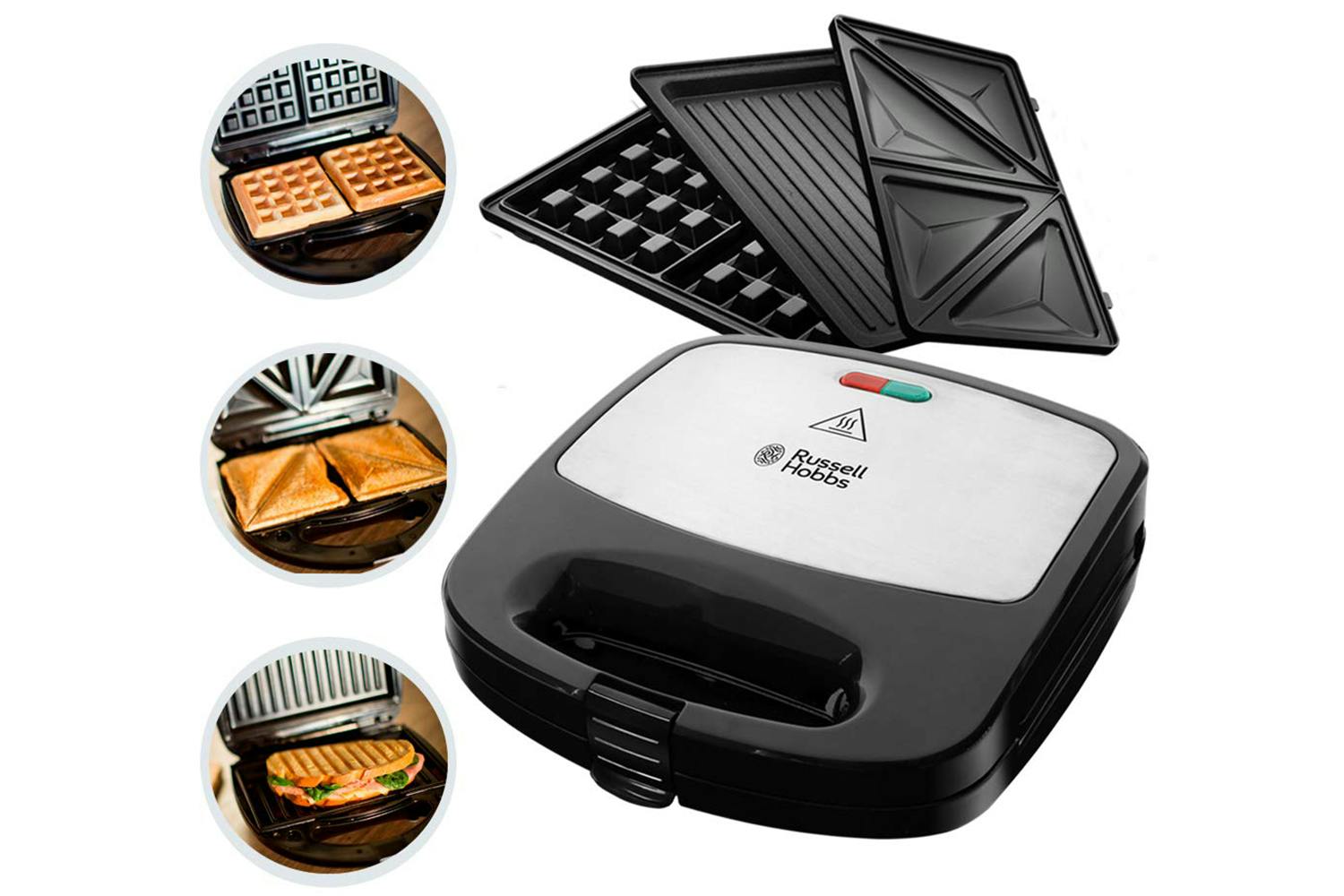STONE STUDIO - Sandwich grill and waffle maker with removable
