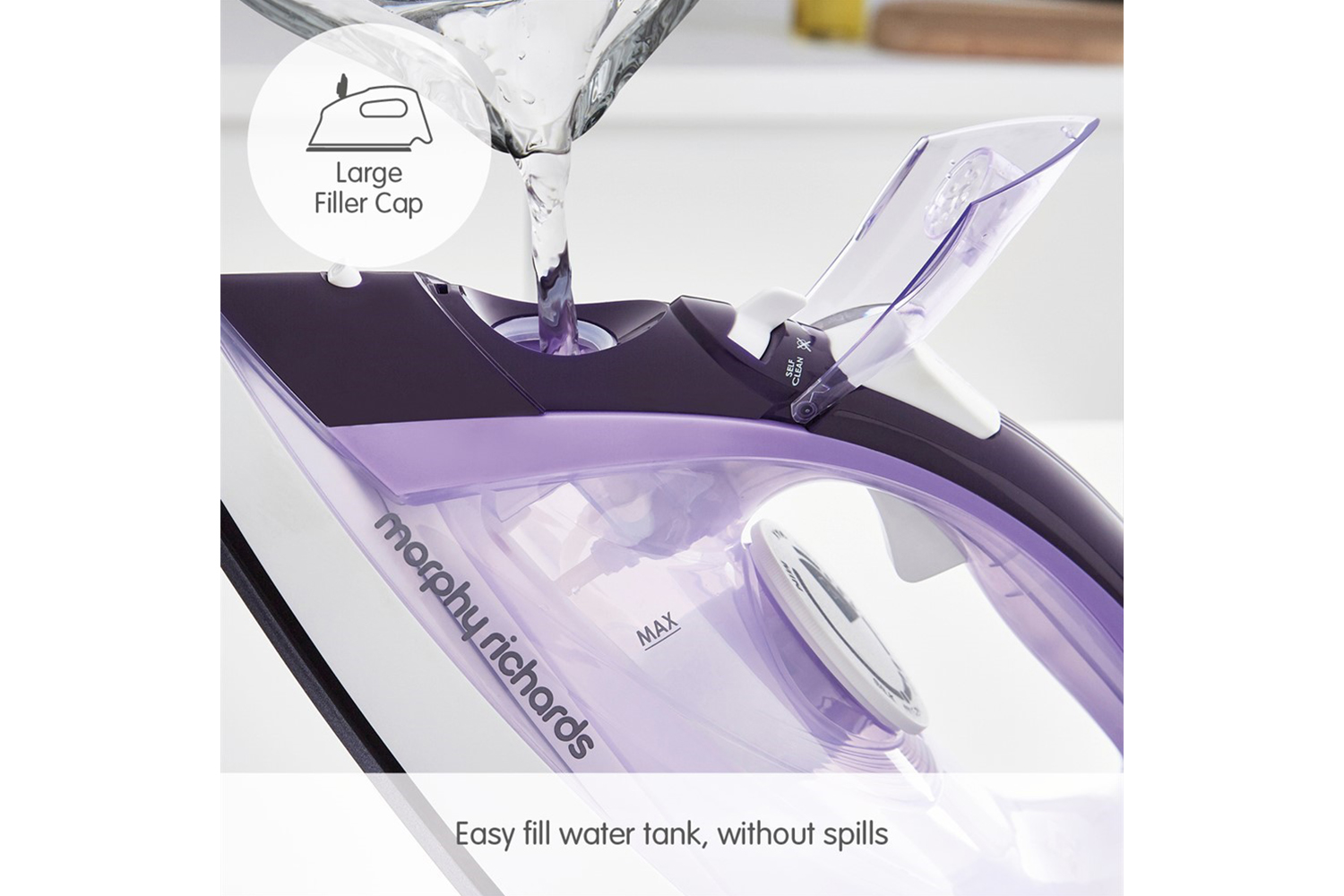 Morphy richards 300301 crystal on sale clear amethyst steam iron