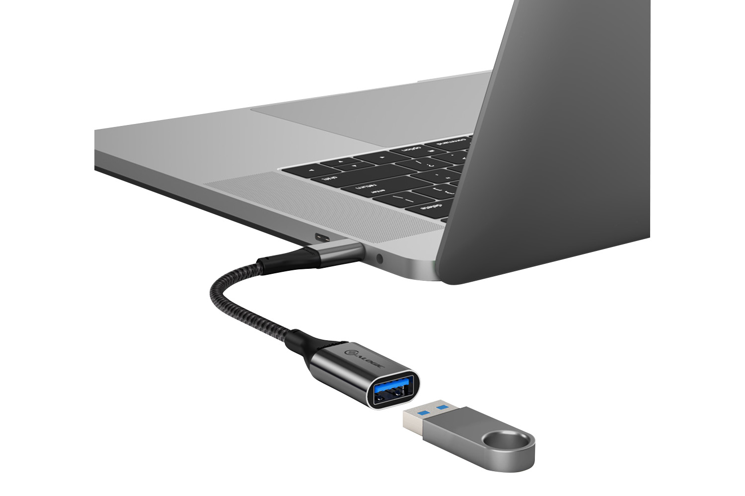 Alogic Super Ultra USB 3.1 USB-C to USB-A Adapter | Space Grey