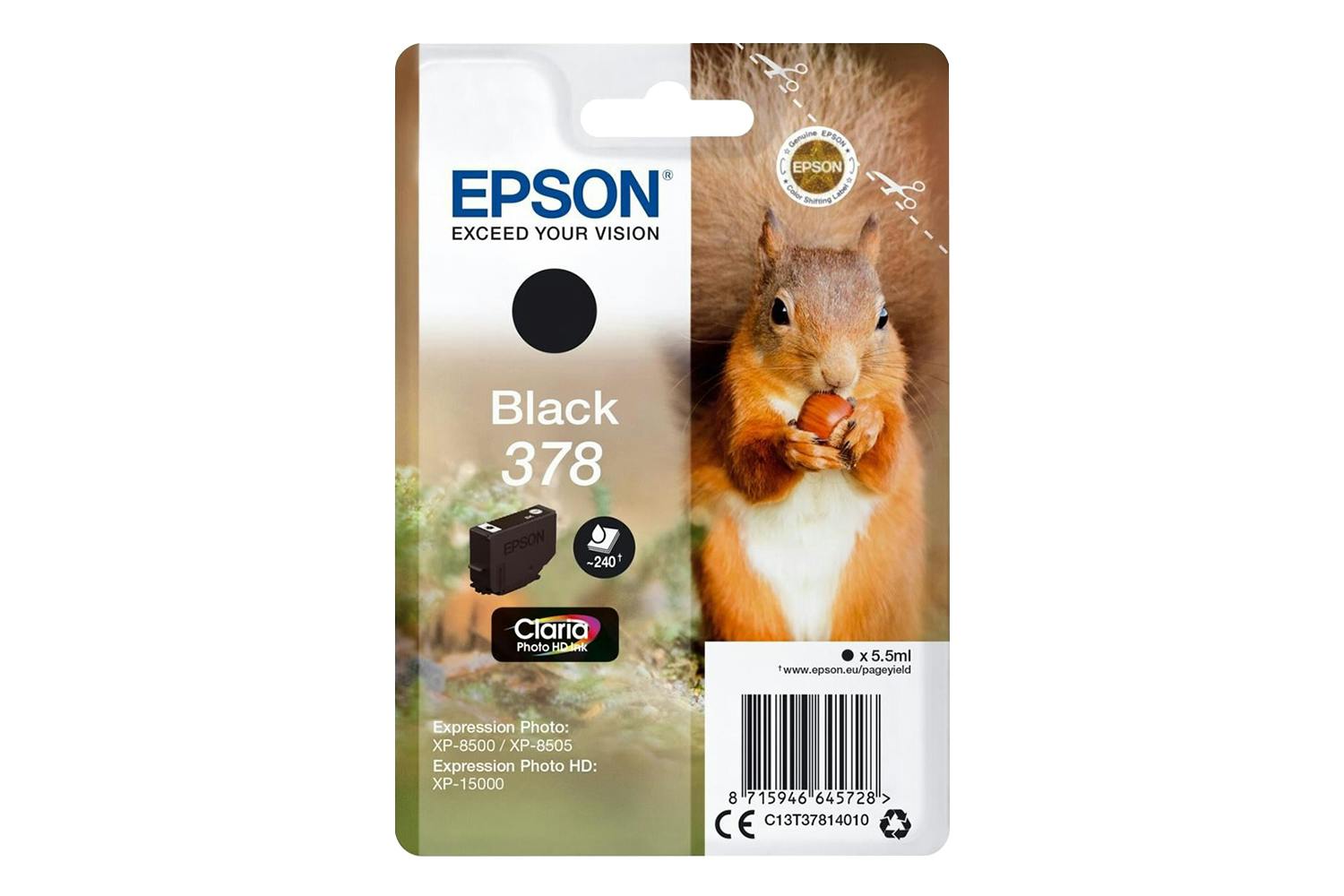 Epson 378 Squirrel Ink Cartridge | Black