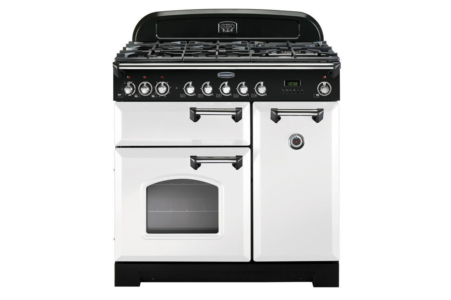 Rangemaster Classic Deluxe 90 Dual Fuel Range Cooker | CDL90DFFWH/C ...