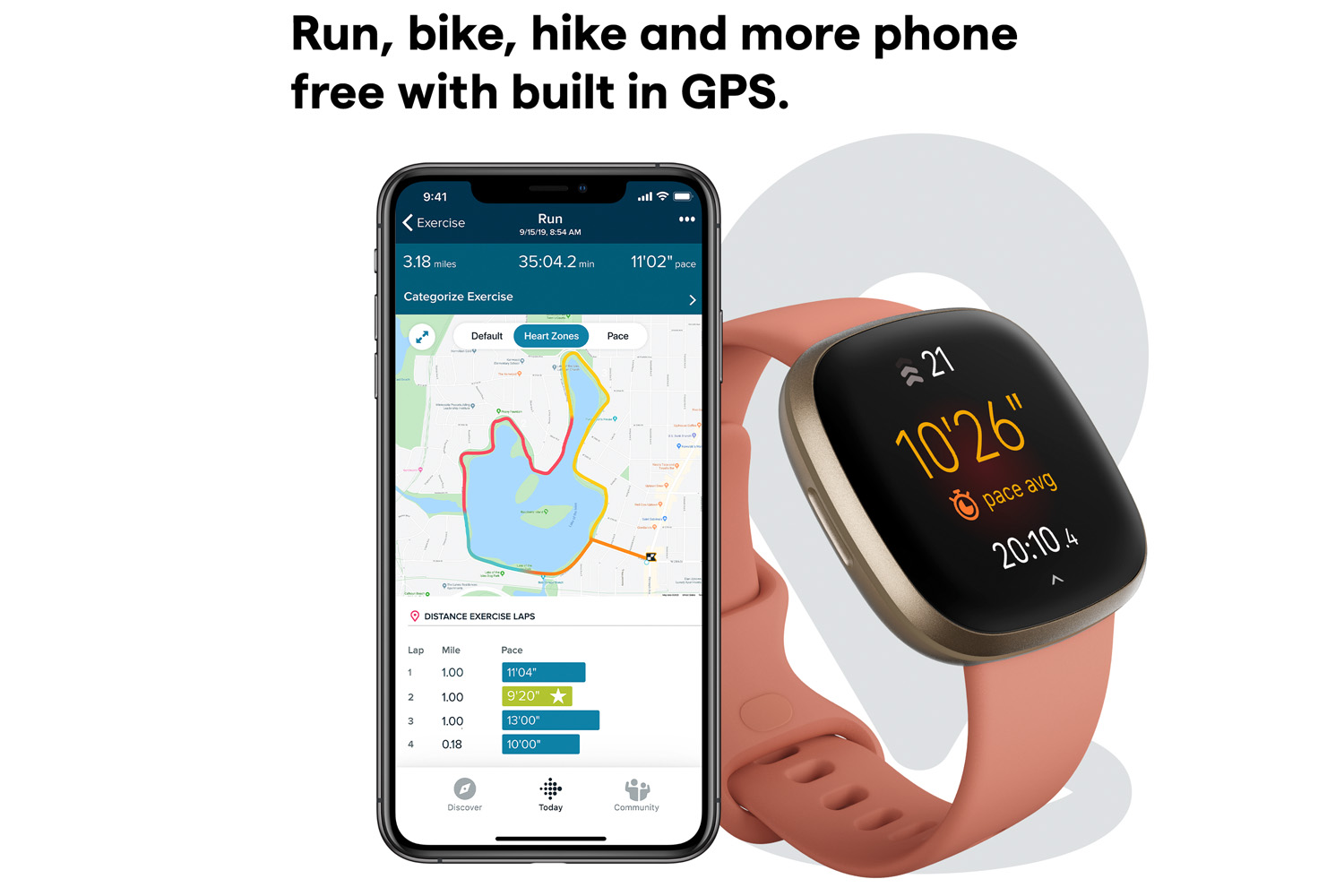 fitbit versa 3 pink gold