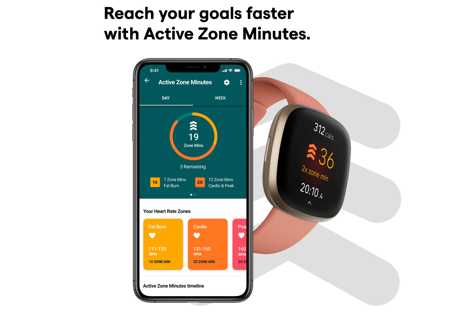 fitbit versa 3 pink gold