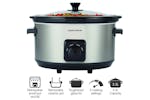 Morphy Richards 6.5L Ceramic Slow Cooker | 461013 | Brushed Stainless Steel