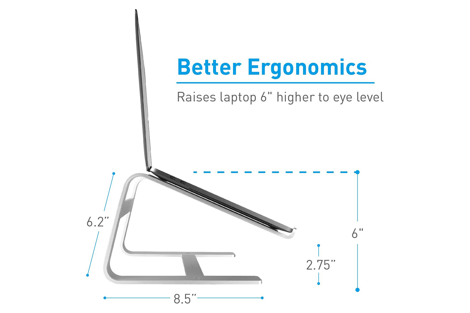 Macally Aluminum Laptop Stand Silver Ireland