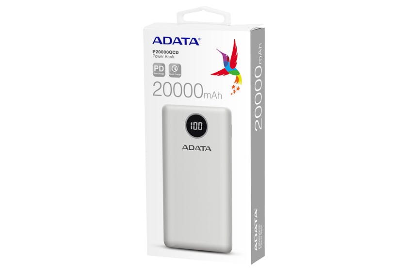 ADATA 20000mAh Portable Power Bank | White