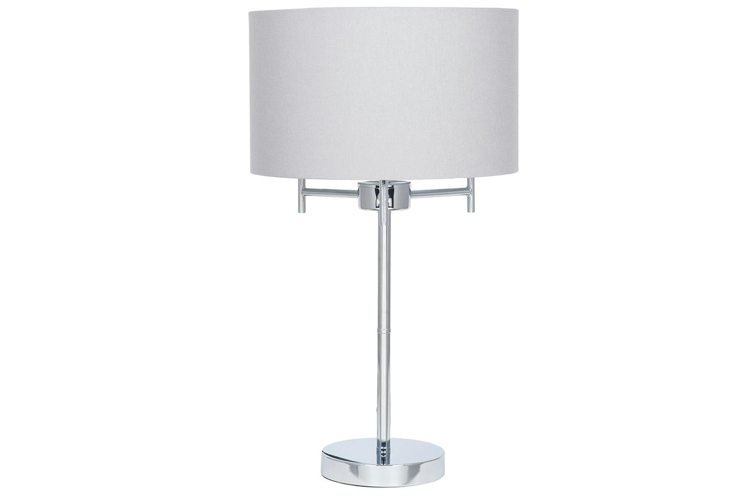 3 Light Metal Table Lamp | Silver