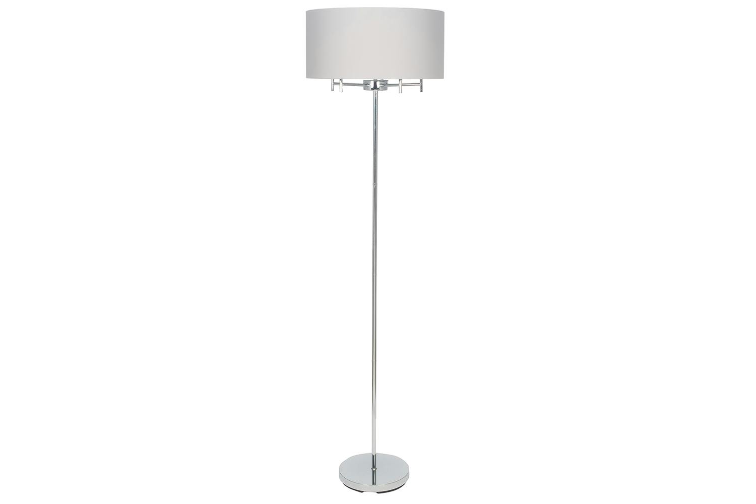 5 Light Metal Floor Lamp | Silver