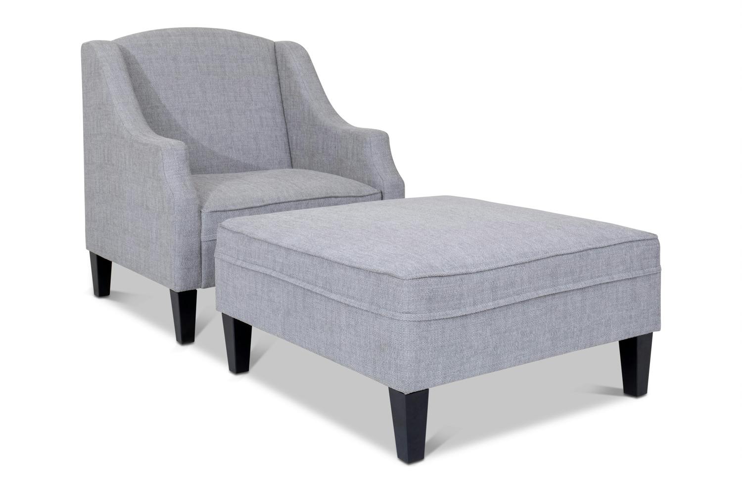 ease bedroom chair  stool  grey