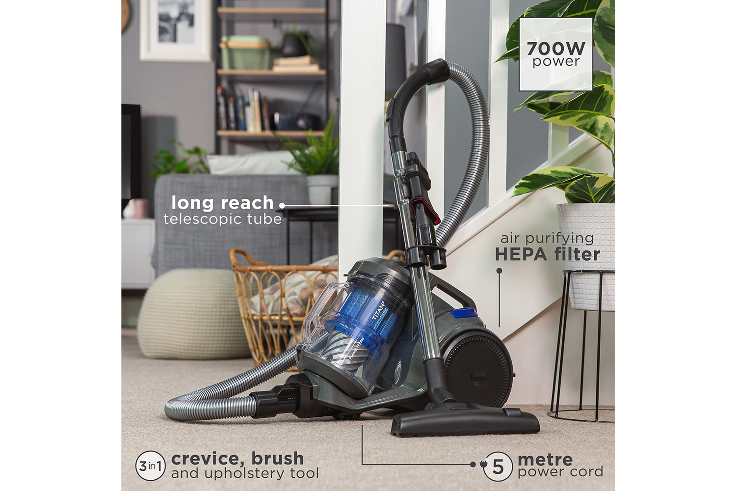 Russell Hobbs Titan2 Bagless Cylinder Vacuum Cleaner | RHCV4101