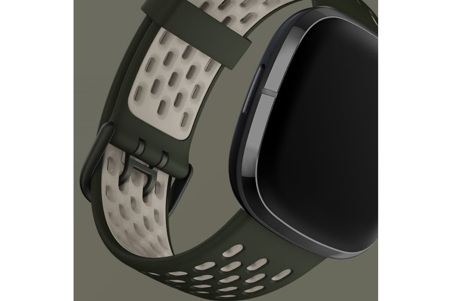 Fitbit Sense & Versa 3 Sport Band | Black / Lunar White | Small 