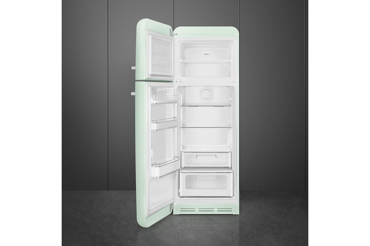 Smeg 50's Style Freestanding Fridge Freezer | FAB30LPG5UK | Pastel Green