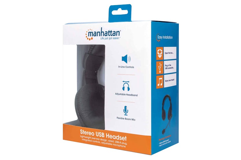 Manhattan Stereo USB Headset | Black