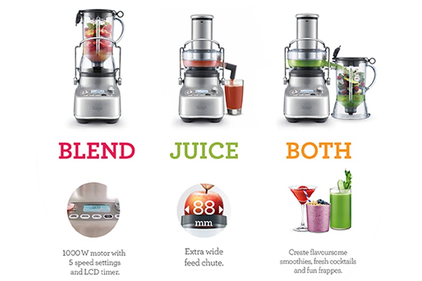 Sage The 3x Bluicer Pro Blender | SJB815BSS2GUK1 | Brushed Stainless Steel