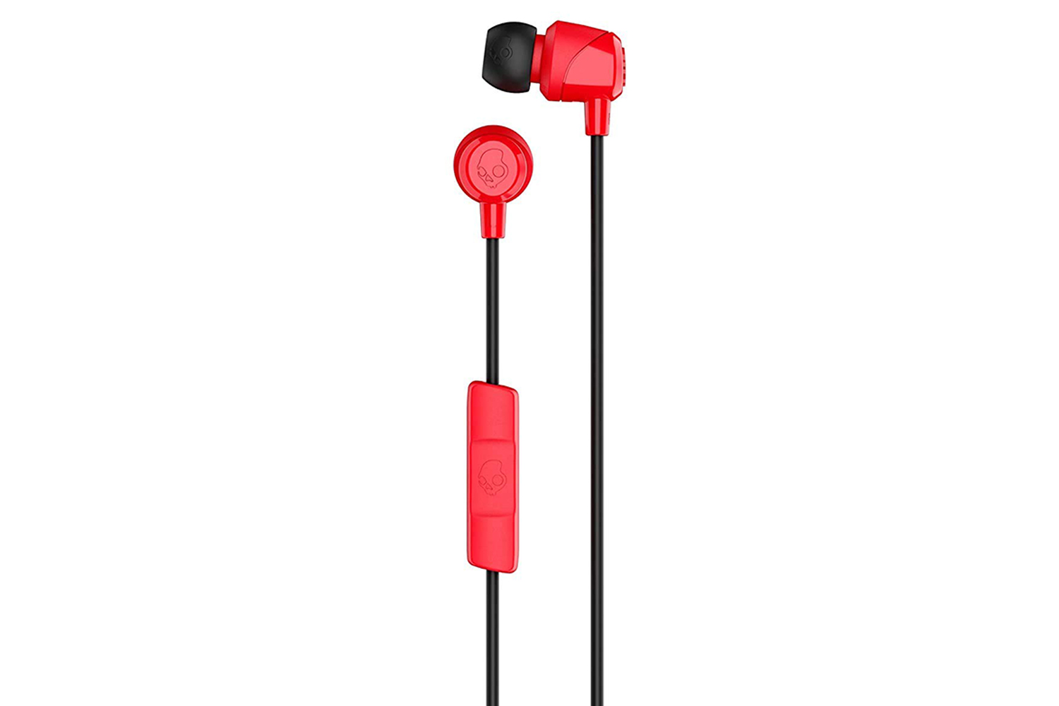 Red and black online earbuds