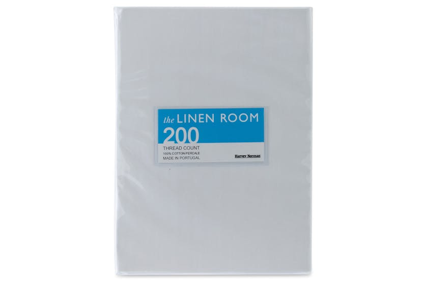 The Linen Room | 200tc Cotton Percale | Flat Sheet | Super King