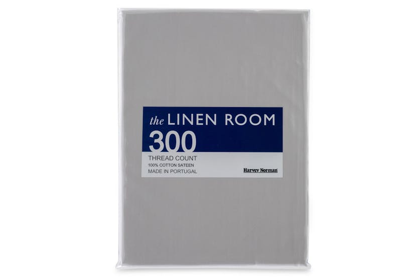 The Linen Room | 300tc Cotton Sateen | Grey | Pillowcase