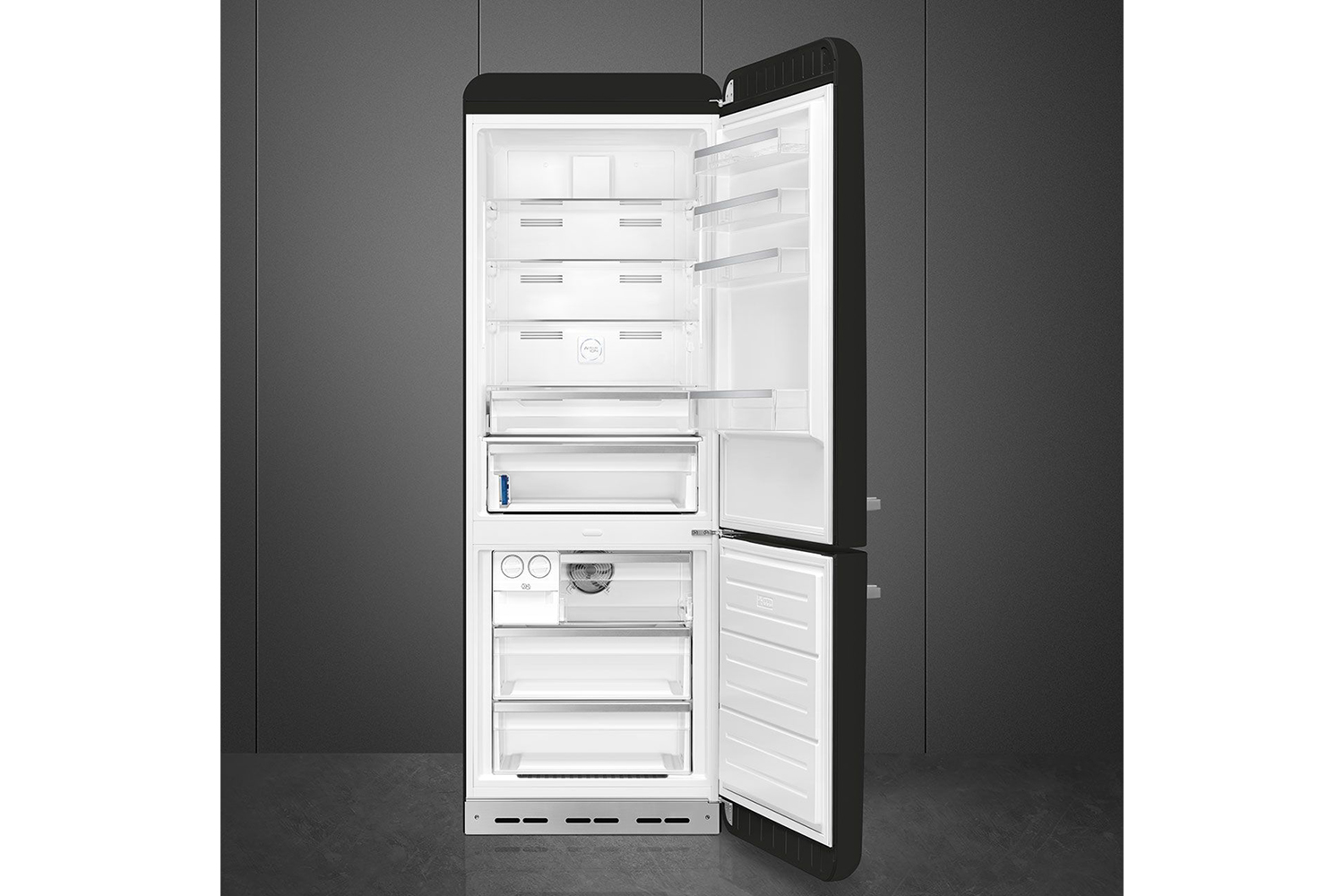 Smeg 50's Style Freestanding Fridge Freezer | FAB38RBL5 | Black