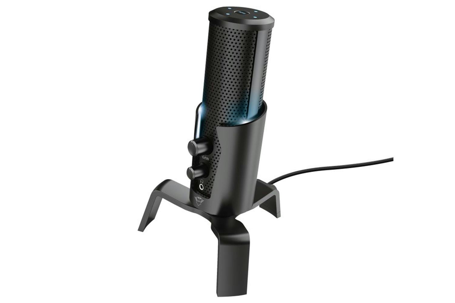 Trust Gaming GXT 258W Fyru Microphone USB Professionnel 4-en-1, Gamer Micro  PC LED, 4 Directivités, Micro pour PC, Ordinateur, Podcasts, Vlogs