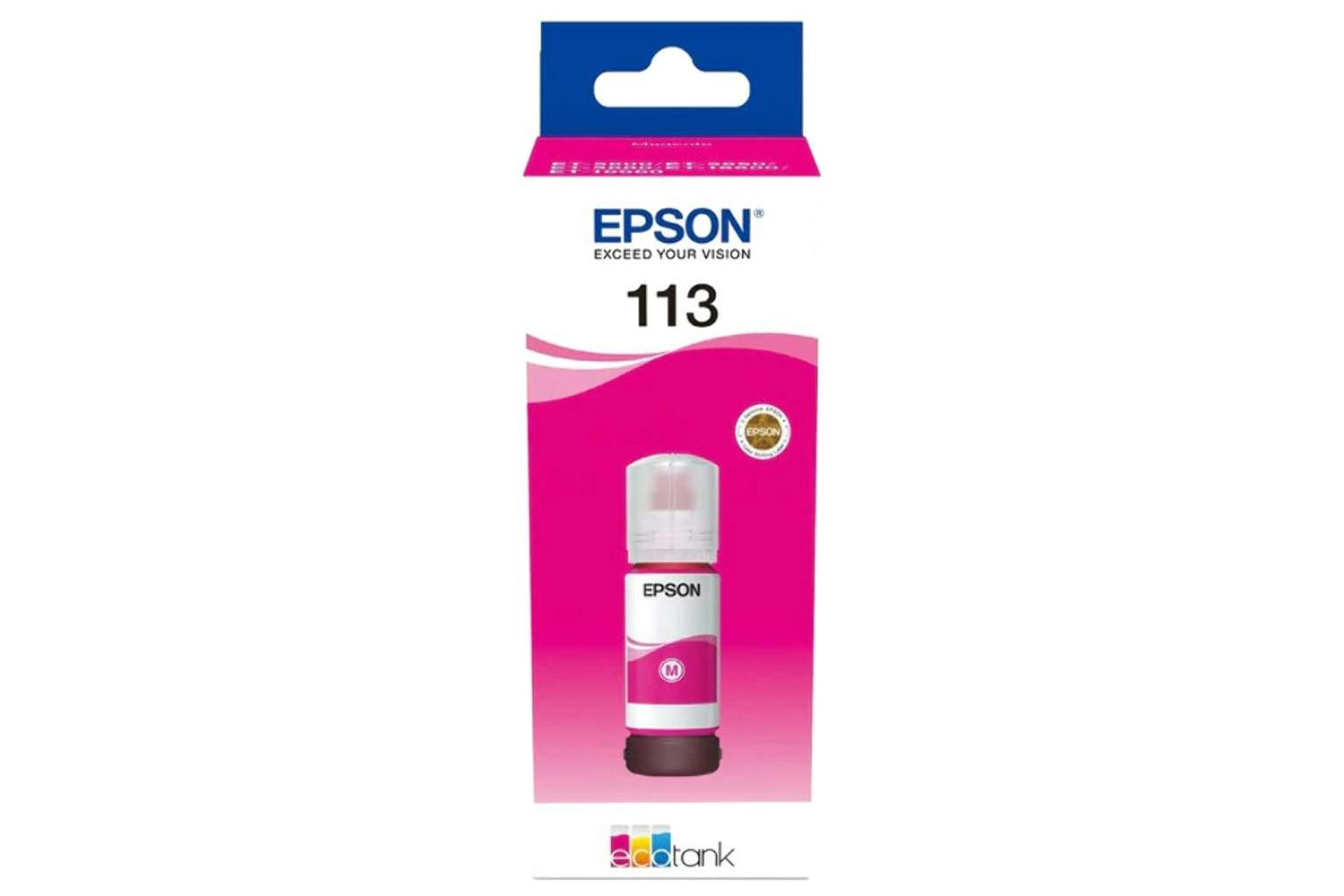 Epson 113 EcoTank Pigment Ink Bottle | Magenta