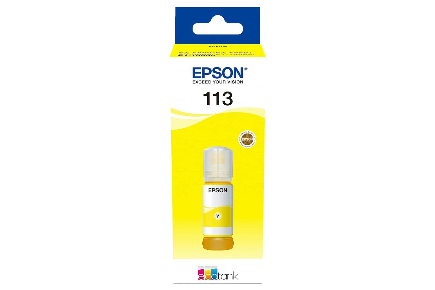 Epson 113 EcoTank Pigment Ink Bottle | Yellow