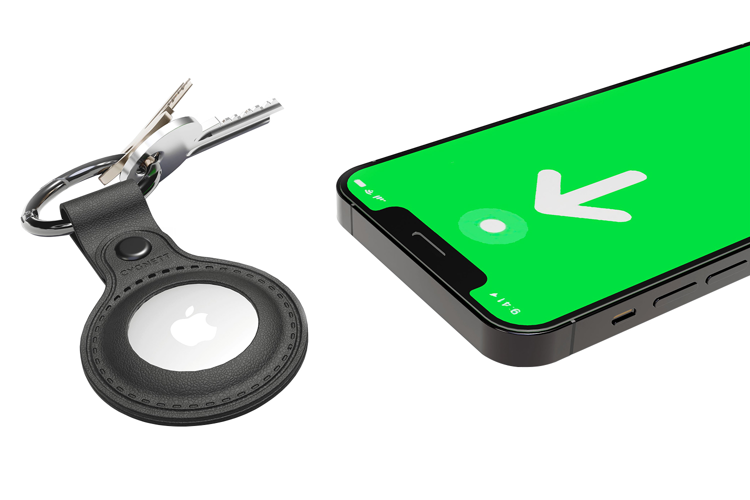 Cygnett AirTag Leather Case | Black