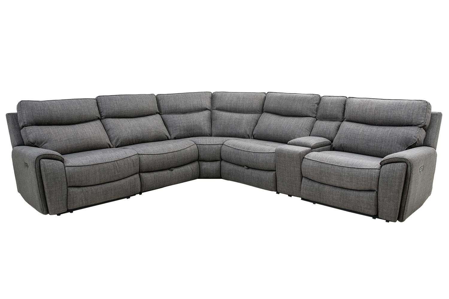 Mila Corner Sofa with Console | Power Recliner | Large