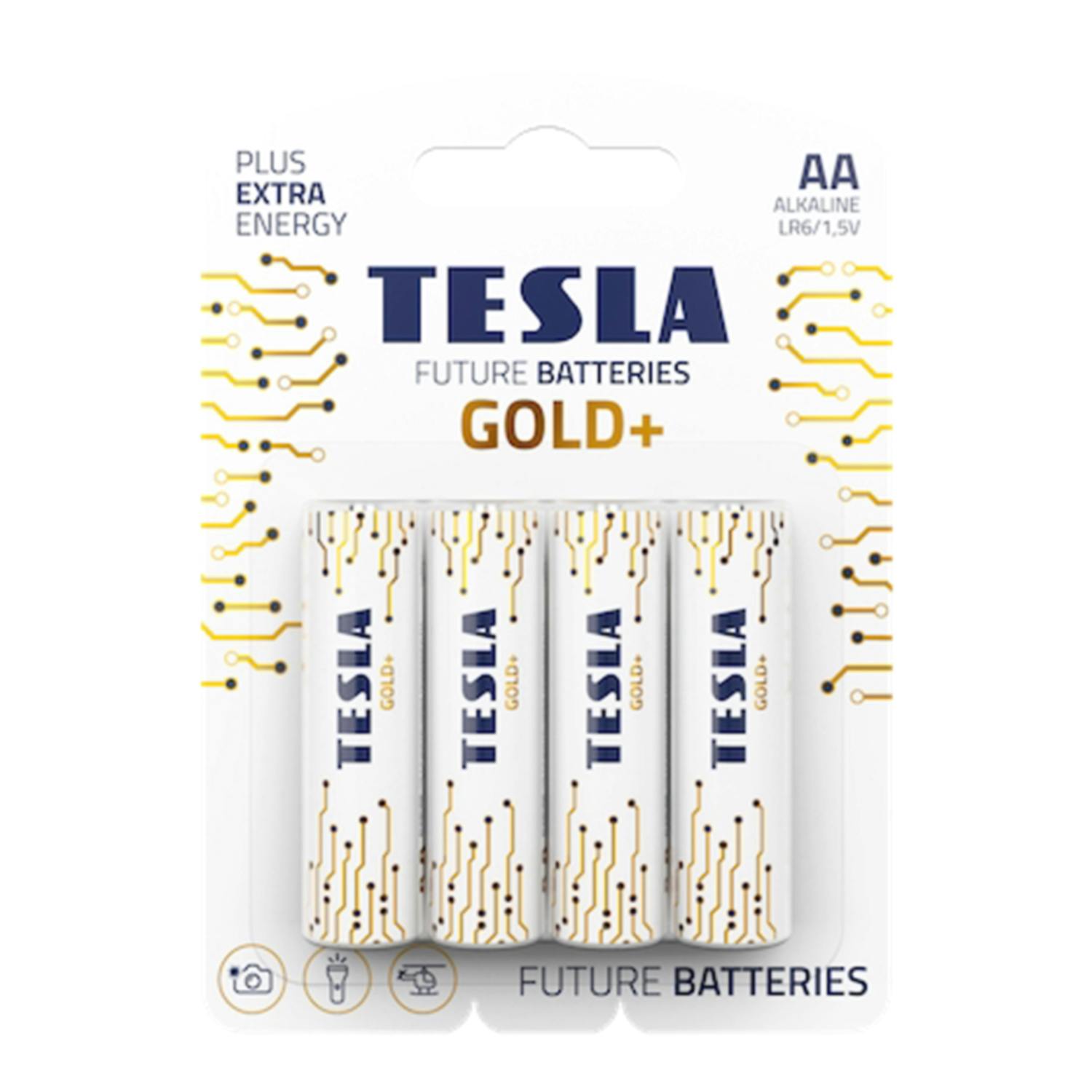 Tesla Gold+ AA Battery | 4 Pcs of Pack