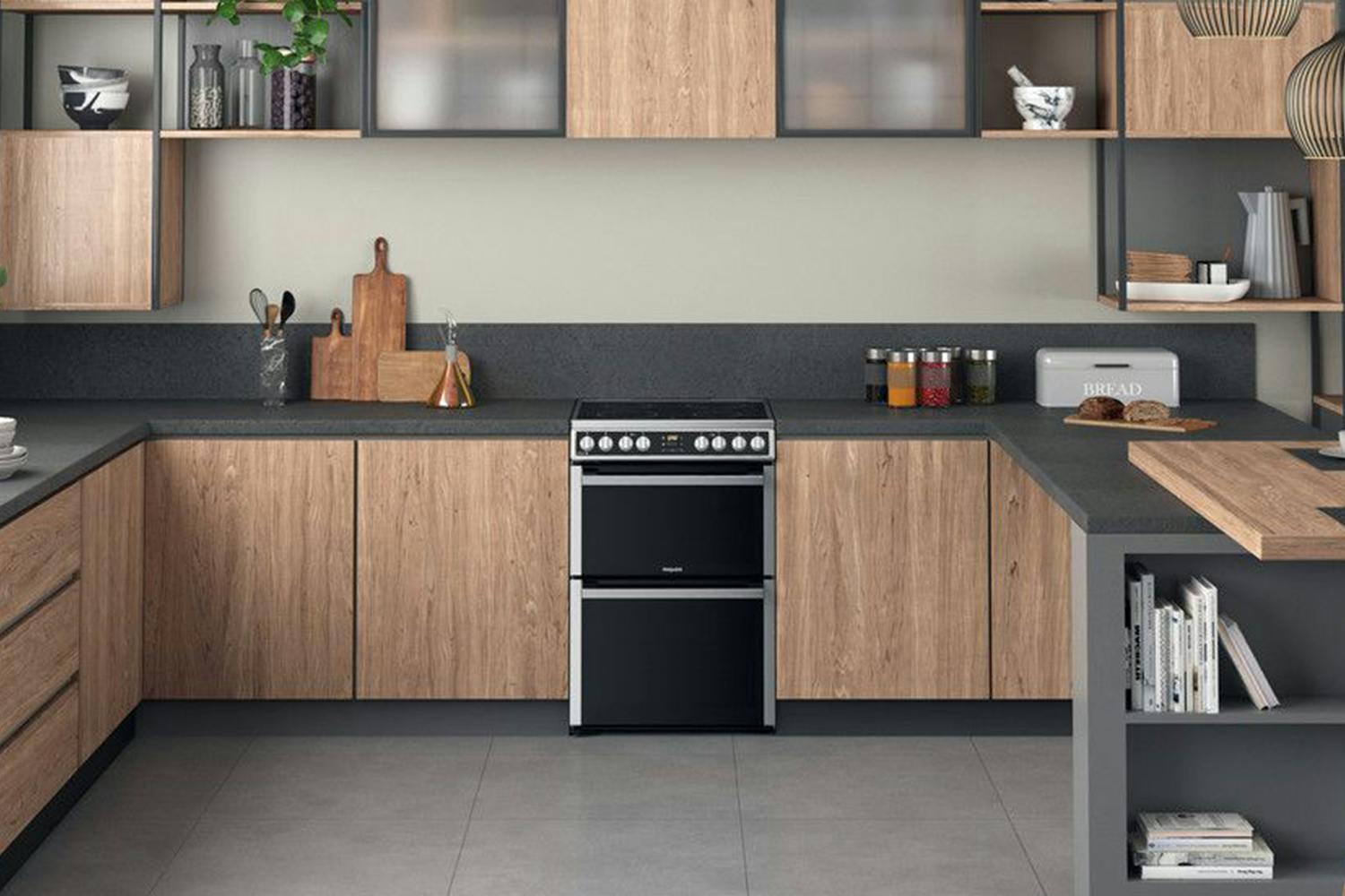 Hotpoint 60cm Electric Cooker with Double Oven | HDM67V8D2CXUK