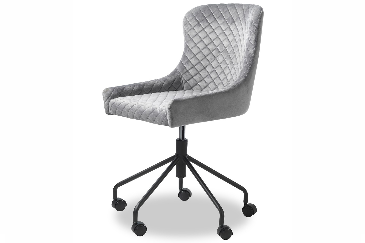 velvet desk chair grey