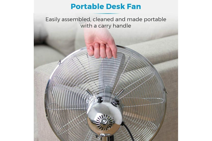 Tower 12" Portable Desk Fan | T605000 | Chrome